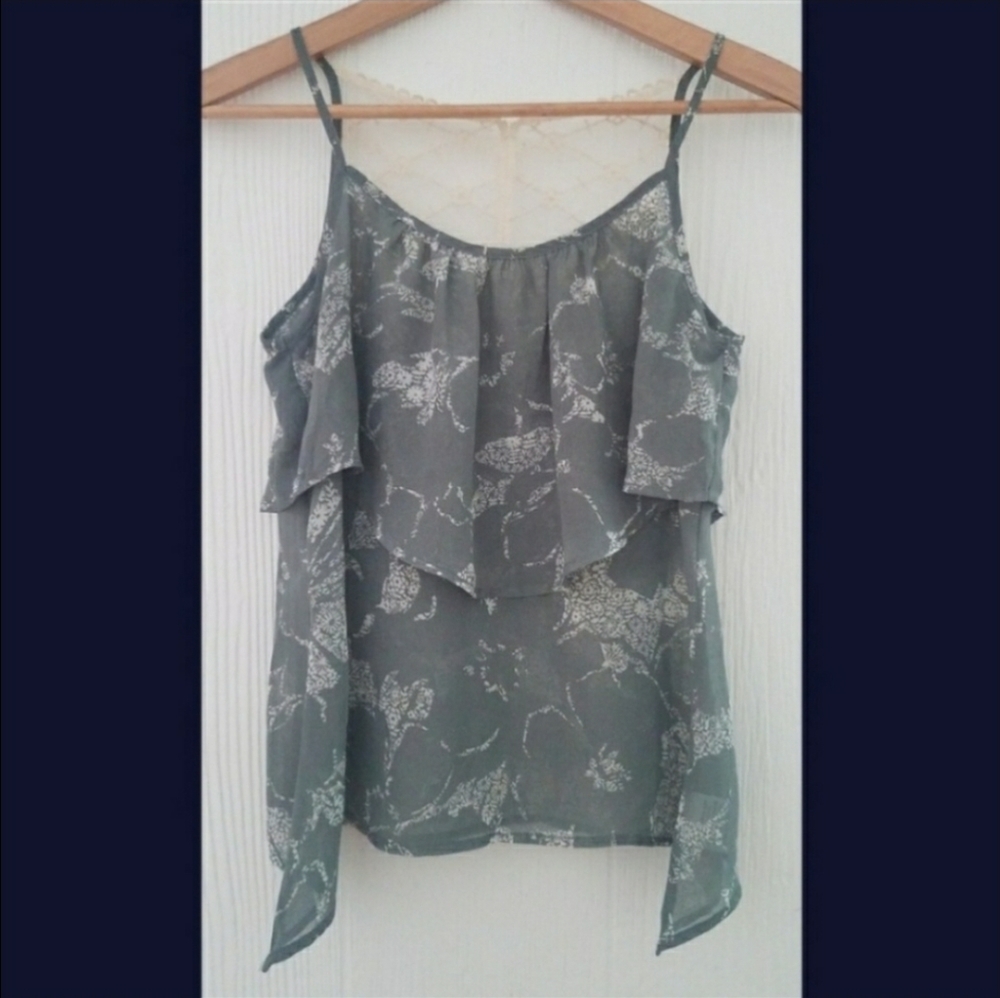 Lace Layered Peplum Tank Top